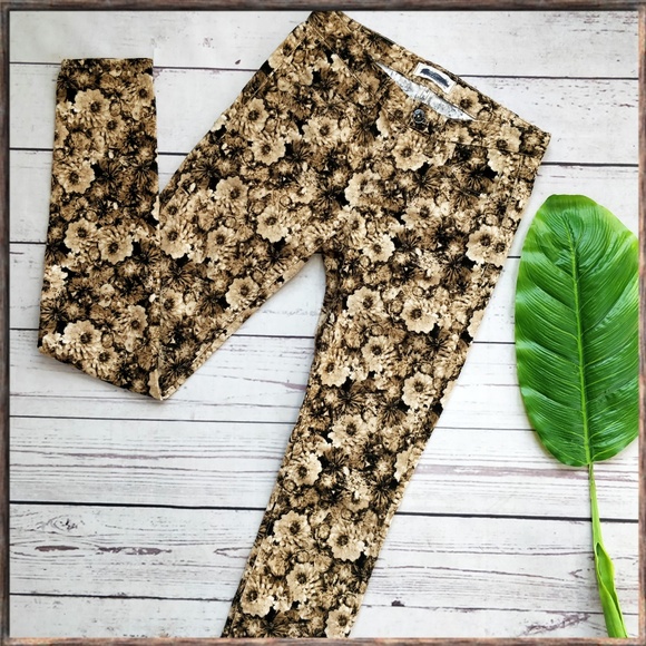 MADEWELL Skinny Skinny Cords Pants Flower Print 25 - Picture 1 of 8